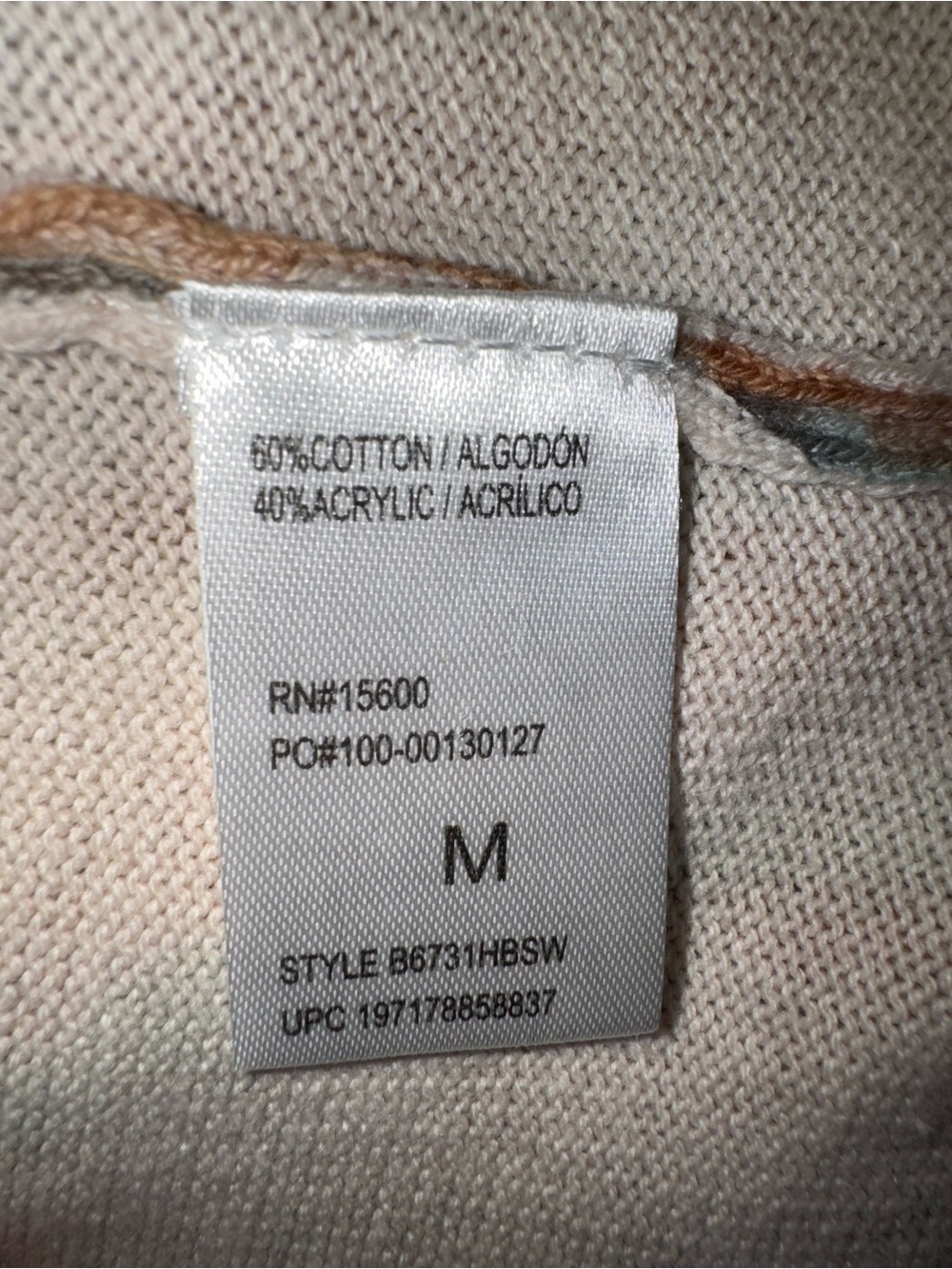 Democracy Abstract Tie-Dye Crewneck Sweatshirt in Brown and Blue - Picture 5 of 5